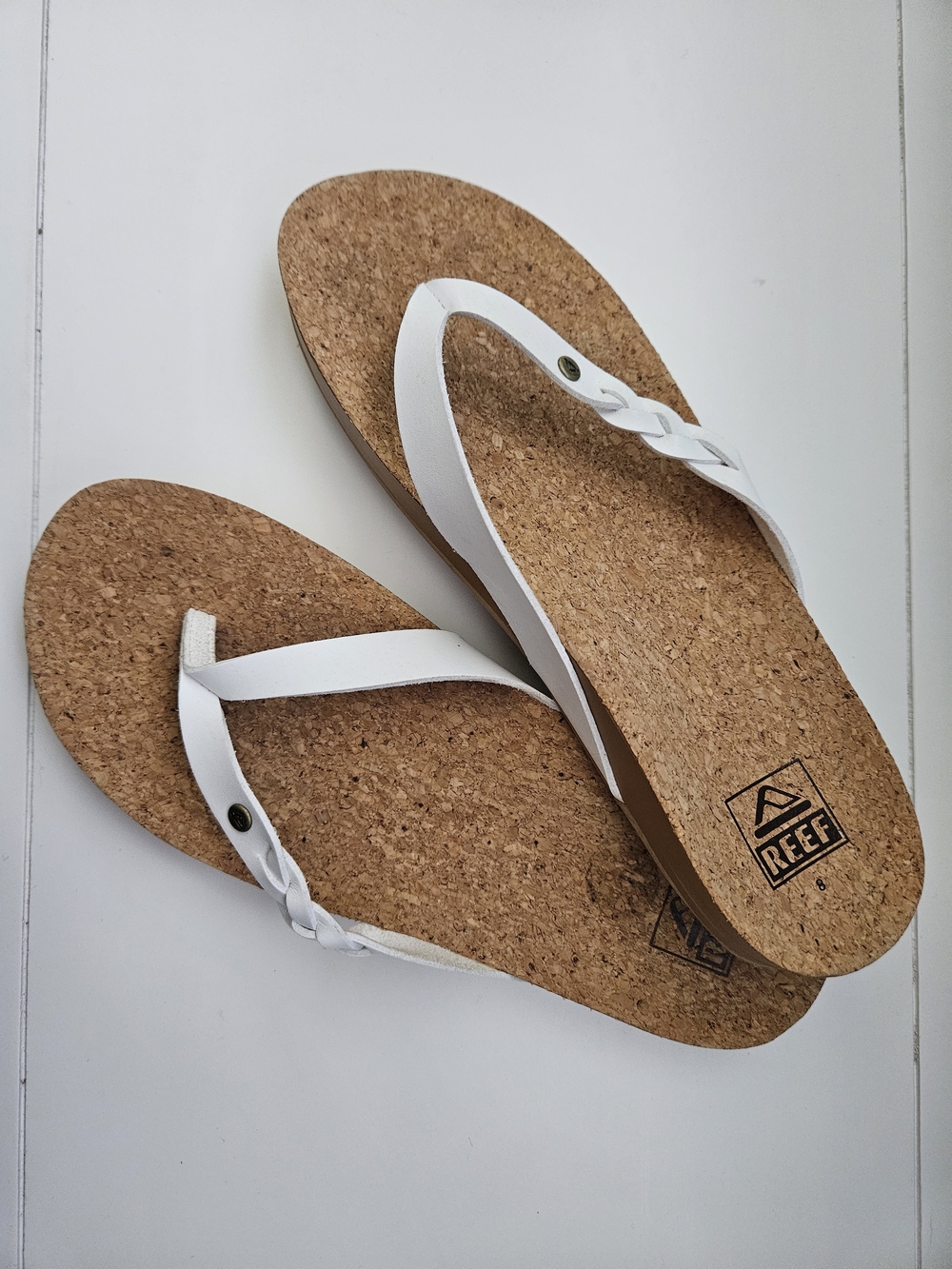 Reef Women’s White Cork Flip Flop Sandals